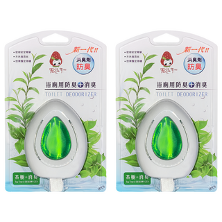 風信子 浴廁用消臭器, 茶樹+消臭, 安全使用簡單, 效果穩定可持續, 12ml, 2個