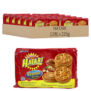 HATARI 花生風味夾心餅乾, 225g, 12包