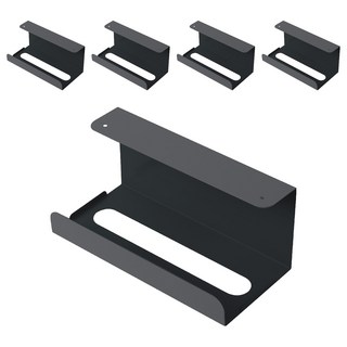 葉子小舖 北歐純色系壁掛衛生紙架, 5個, 黑色