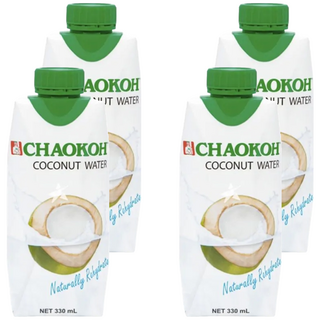 CHAOKOH 100%椰子水, 330ml, 4個
