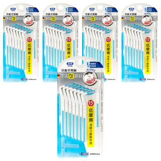 Shallop 刷樂 抗敏牙間刷 超纖細SSSS L型, 0.6mm, 15支, 5組