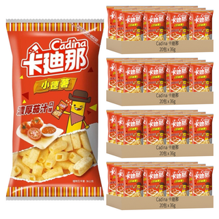 卡迪那小德薯 濃厚茄汁口味 隨手包設計 空心薯條 加倍酥脆, 36g, 80包