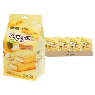 SUKHI 流芯蛋酥 鹹蛋黃味 12包, 140g, 12袋