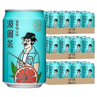 金車 波爾 波爾茶 葡萄柚口味, 320ml, 72罐