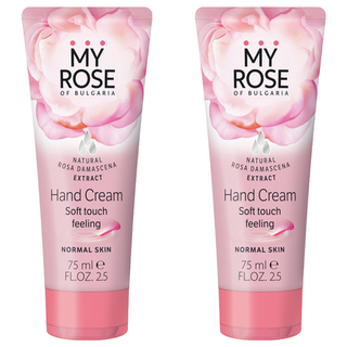 保加利亞My rose 柔嫩護手霜, 大馬士革玫瑰萃取, 保濕因子B5, 75ml, 2個