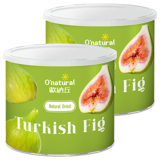 O'natural 歐納丘 天然乾燥土耳其無花果, 皮薄Q彈 富含膳食纖維, 200g, 2罐