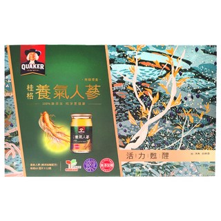 QUAKER 桂格 養氣人蔘 無糖禮盒, 60ml, 12瓶, 1盒