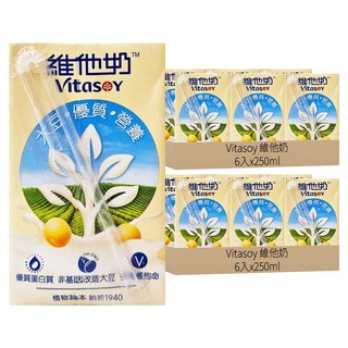 Vitasoy 維他奶 豆奶 六包裝, 250ml, 12入