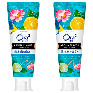 Ora2 愛樂齒 me亮白香氛牙膏, Sparkling Citrus Mint (氣泡柑橘薄荷), 130g, 2條