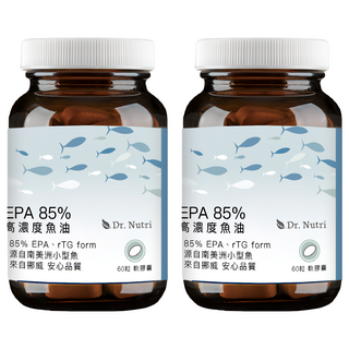 Dr. Nutri 芯漾生醫 EPA 85%高濃度魚油, 60顆, 500mg, 2瓶