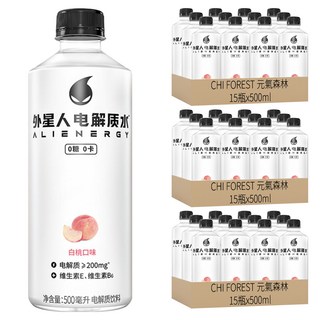 CHI FOREST 元氣森林 外星人電解質水運動飲料 白桃風味, 500ml, 45瓶
