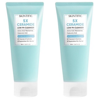 SKINTIFIC 5X 神經醯胺洗面乳, 80ml, 2條