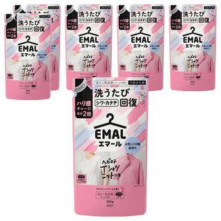 Kao 花王 EMAL 精致洗 護色防縮洗衣精 補充包 芬芳花香, 6包, 360g