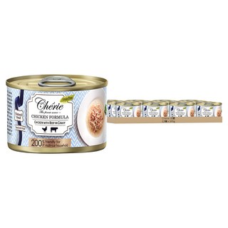Cherie 法麗 微湯汁系列 貓罐頭, 天然嫩雞佐牛肉, 165g, 12罐