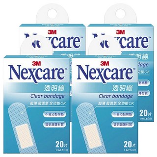 3M PE系列 OK繃 透明, 20片, 4盒
