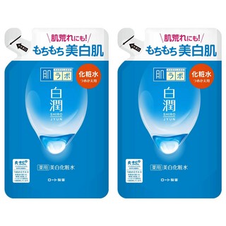 Hadalabo 肌研 白潤美白化粧水補充包 添加高純度熊果素 維他命C衍生物 及玻尿酸 水潤保濕, 170ml, 2包