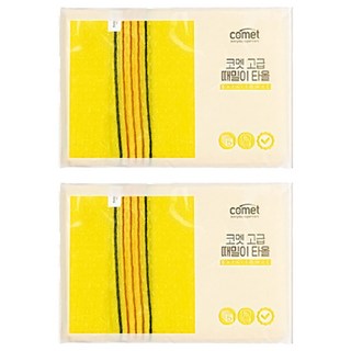 comet 高級搓澡巾, 黃色, 5條, 2包