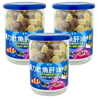 廣融 優力壯魚肝油 + 鈣 軟糖, 275g, 3罐