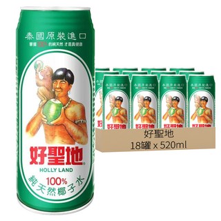 好聖地 100%純天然椰子水, 520ml, 18罐