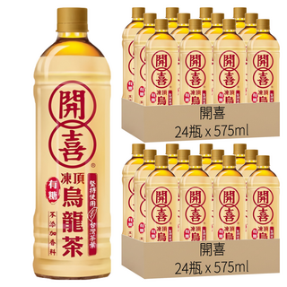 開喜 凍頂烏龍茶 有糖, 575ml, 48瓶