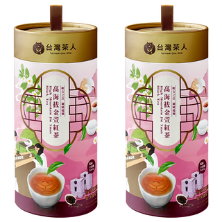 台灣茶人 100%好茶 高海拔金萱紅茶, 2包, 2罐, 50g