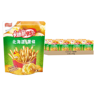 卡迪那 95度c 北海道薯條 真材實料 整顆馬鈴薯製 酥脆海苔風味, 12包, 40g