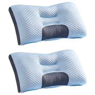 HONDONI 日式SPA按摩枕 記憶護頸止鼾枕 涼感夏日冰絲款, 2個, 74 x 48cm