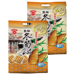 日香 鹽酥冬筍餅 傳統味新配方胡椒粉鹽酥餅 獨立包裝 方便食用 香脆可口 風味絕佳, 180g, 2包