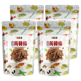 元氣家 黑胡椒蒟蒻條 Q彈有嚼勁 富含膳食纖維 無膽固醇, 200g, 4包