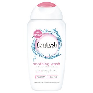 femfresh 芳芯 私密潔膚露，益生菌配方，24小時舒緩，不含皂鹼、酒精, 1瓶, 250ml