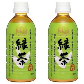 HIPEACE 盛田 越前無糖綠茶飲料, 330ml, 2個