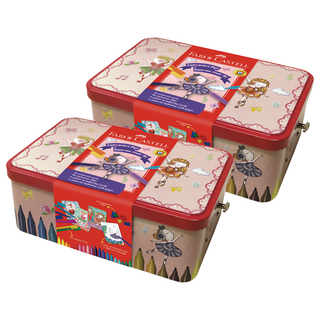 FABER-CASTELL 輝柏 造型連接筆禮盒 音樂盒, 25色, 2盒