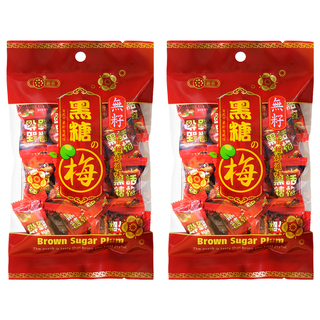 惠香食品 黑糖話梅糖，無籽，口味純正，香濃無比, 140g, 2袋