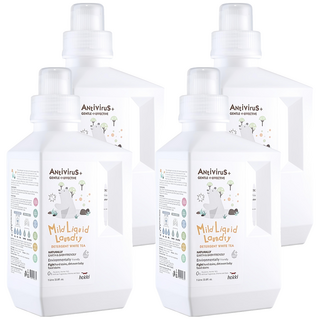 hokki 小怪獸 清除新冠/腸病毒洗衣精 溫和白茶, 4瓶, 1L