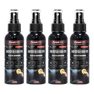 黑騎士 皮革還原劑, 一擦去掉發白 還原本色, 適用於塑料、橡膠、皮革, 驅水防塵 中性環保, 120ml, 4瓶