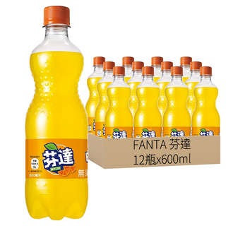 FANTA 芬達 橘子汽水, 600ml, 12瓶