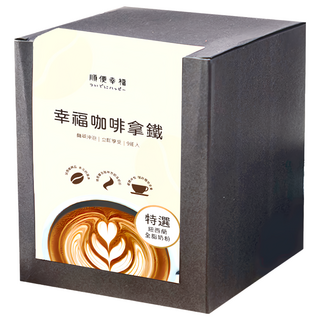 順便幸福 浸泡咖啡拿鐵 杏仁果黑巧克, 23g, 9組, 1盒