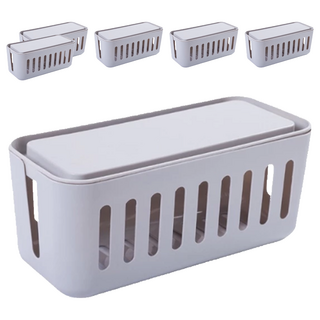 JOEKI 揪去購物 電線收納盒, 灰色, 6個