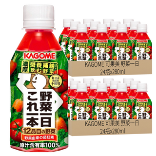 KAGOME 可果美 野菜一日100%綜合蔬果汁, 280ml, 48瓶
