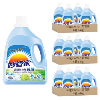 Magic Amah 妙管家 抗菌 濃縮洗衣精, 4kg, 12桶