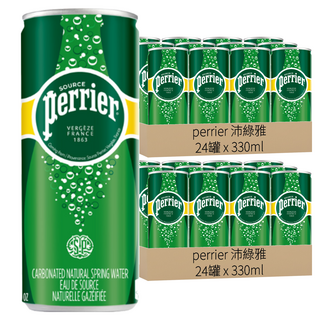 沛綠雅 氣泡天然礦泉水，綿密氣泡，富含礦物質，頂級原裝, 330ml, 48罐
