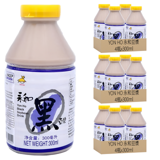 YON HO 永和豆漿 黑豆, 300ml, 12瓶