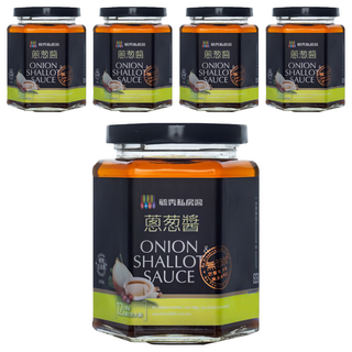 毓秀私房醬 蔥葱醬 五辛素 正宗台式調味醬 12倍濃縮, 250g, 5罐