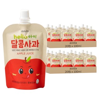 aolda Hello Baby 甜蘋果汁 100ml, 40包
