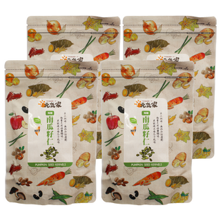 元氣家 烘焙薄鹽南瓜子 200g 台灣製造, 4包