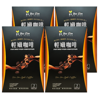 Bee Zin 康萃 美活非洲芒果咖啡 含非洲芒果種子萃取+綠咖啡豆萃取物, 12g, 7包, 4盒