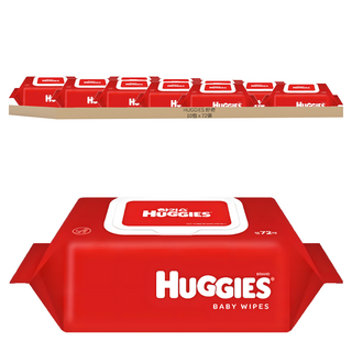 HUGGIES 好奇 寶寶濕紙巾 掀蓋式, 10包, 72張