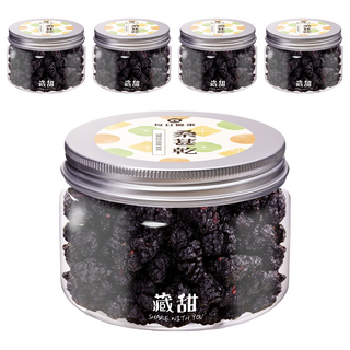 每日優果 桑葚乾 藏甜小圓罐-天然日曬、Q彈口感、無添加色素防腐劑, 120g, 5罐