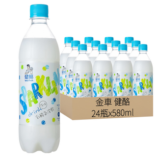 金車 健酪 乳酸氣泡飲 原味, 580ml, 24瓶