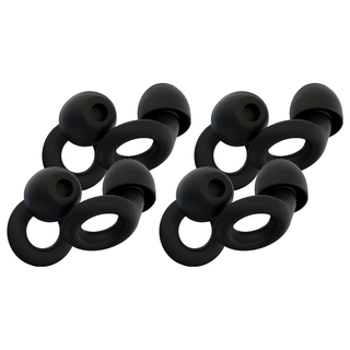 AHOYE 雙層超靜音環形耳塞 矽膠隔音耳塞/睡眠耳塞/防噪音耳塞, 2雙, 2入